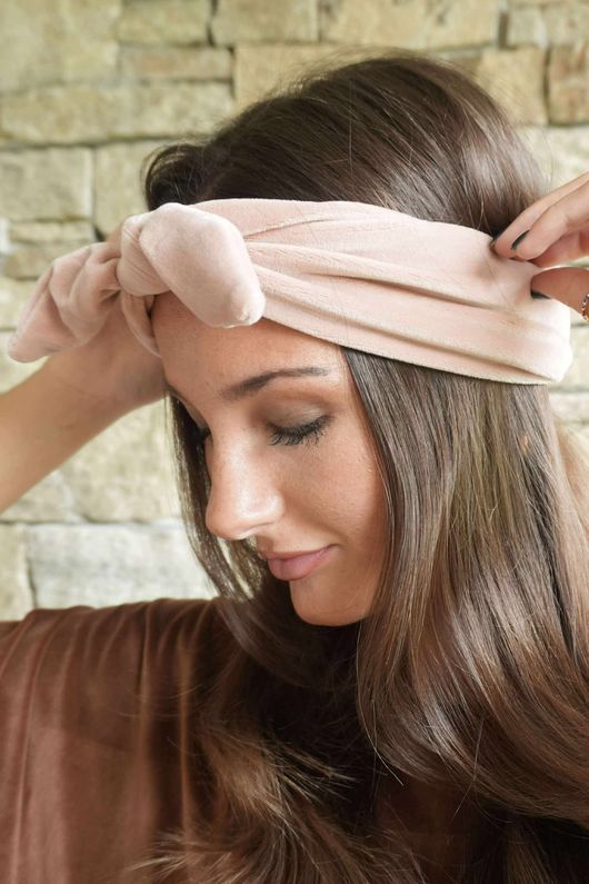 Nora Stretch Velour Headband Ballet